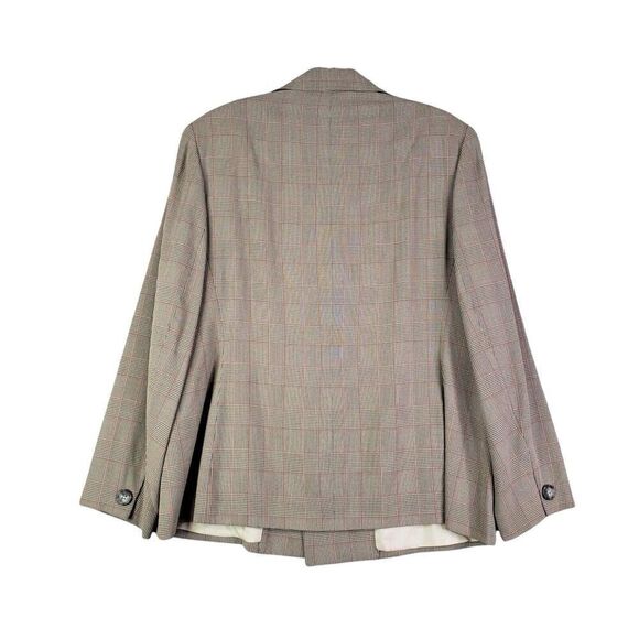 Talbots Vintage Double Breasted Blazer Women's Size 14P Petite Plaid Lined - Picture 3 of 8
